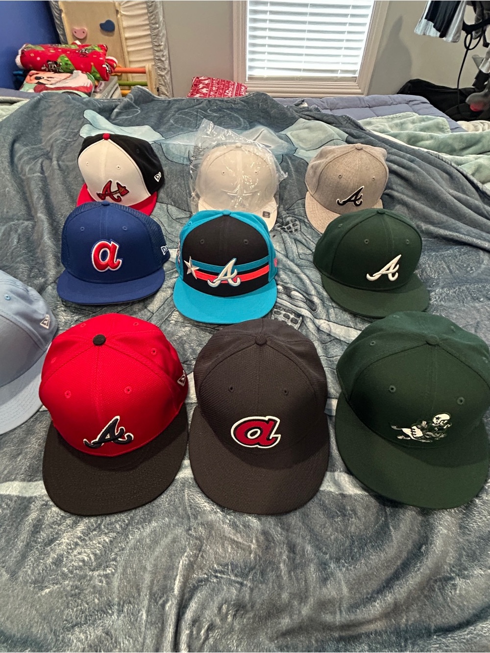 10 Hat Bundle. Will sell separately. 7 3/8 and 1 SnapBack. $30 a piece 2 for $50